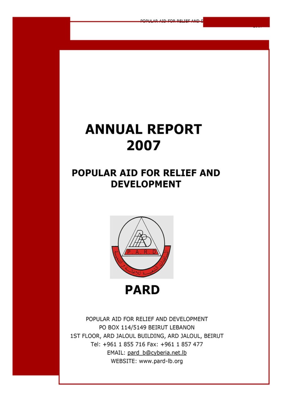 PARD Annual Report 2007