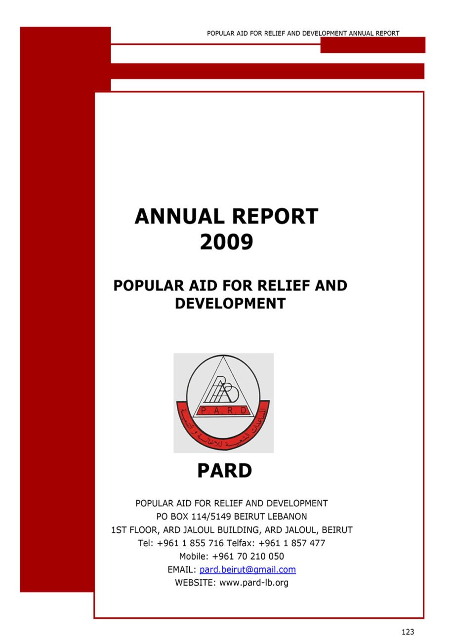 PARD Annual Report 2009